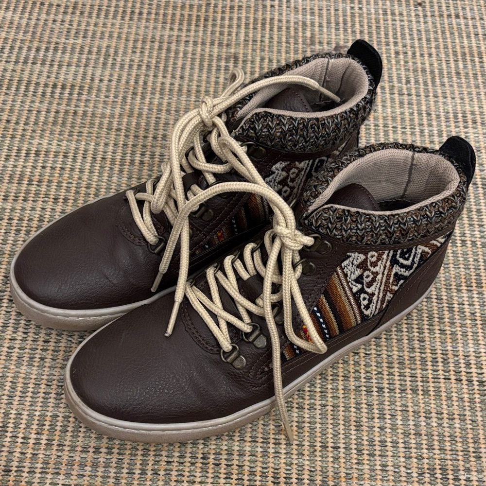 Inkkas Multicolor High-Top Sneakers Vegan Leather size Women 8